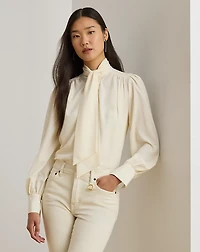 Georgette Tie-Neck Blouse