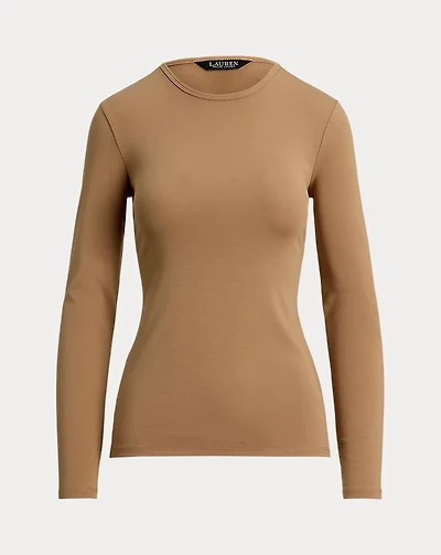 Stretch Cotton Long-Sleeve Tee