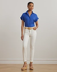 Relaxed Fit Linen Short-Sleeve Shirt