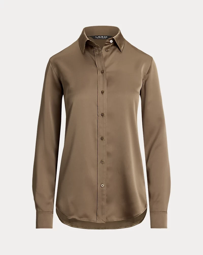Classic Fit Satin Charmeuse Shirt