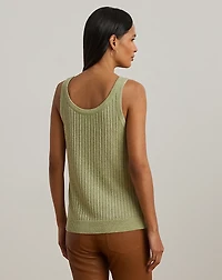 Metallic Rib-Knit Sweater Tank Top