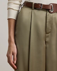 Satin Charmeuse Wide-Leg Pant
