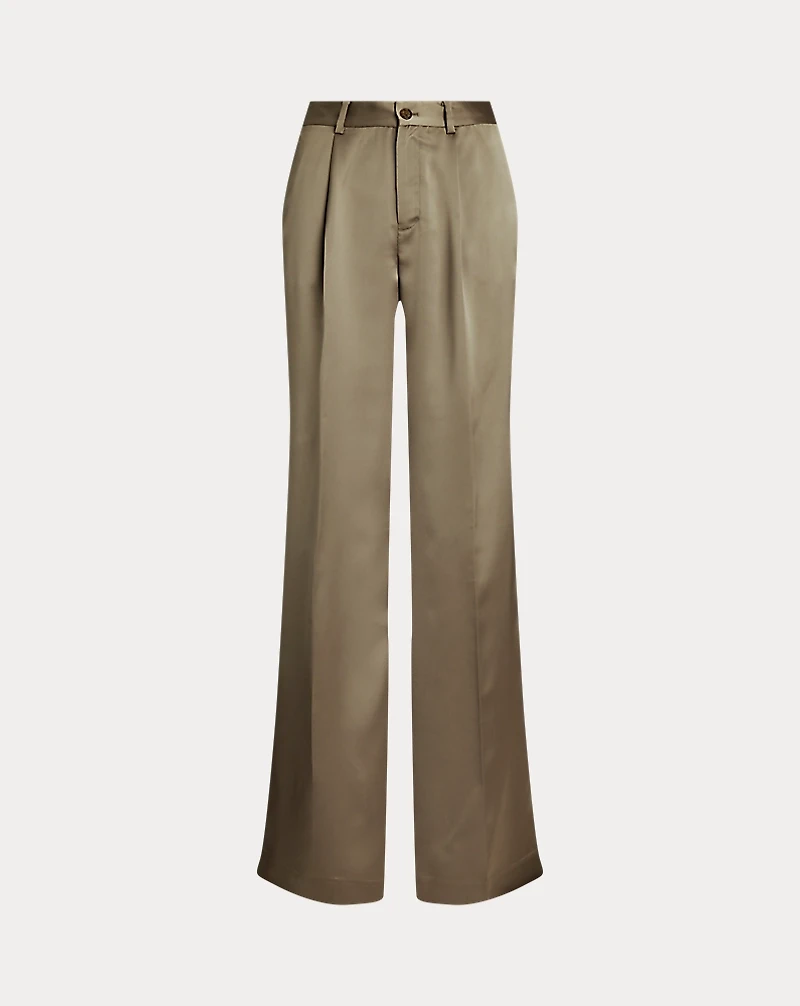 Satin Charmeuse Wide-Leg Pant