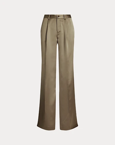 Satin Charmeuse Wide-Leg Pant
