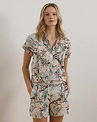 Relaxed Fit Print Short-Sleeve Shirt