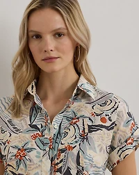 Relaxed Fit Print Short-Sleeve Shirt