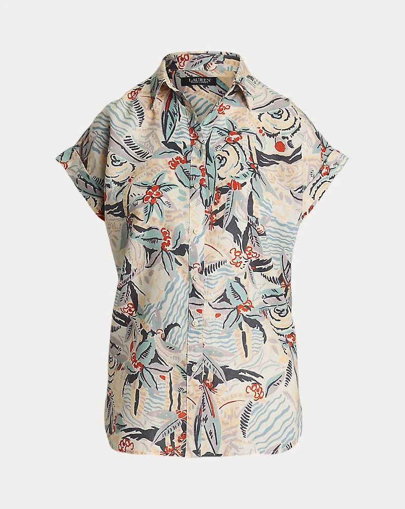 Relaxed Fit Print Short-Sleeve Shirt