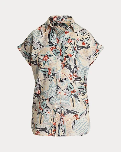 Relaxed Fit Print Short-Sleeve Shirt
