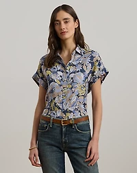 Relaxed Fit Floral Short-Sleeve Shirt
