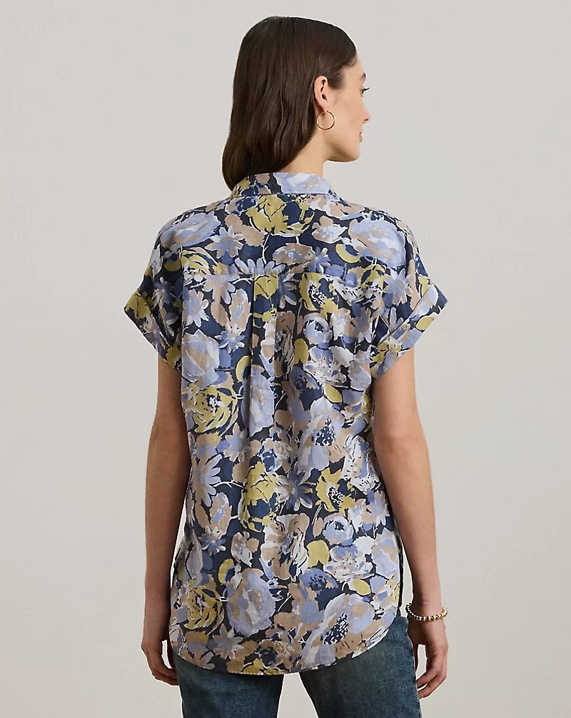Relaxed Fit Floral Short-Sleeve Shirt