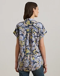 Relaxed Fit Floral Short-Sleeve Shirt