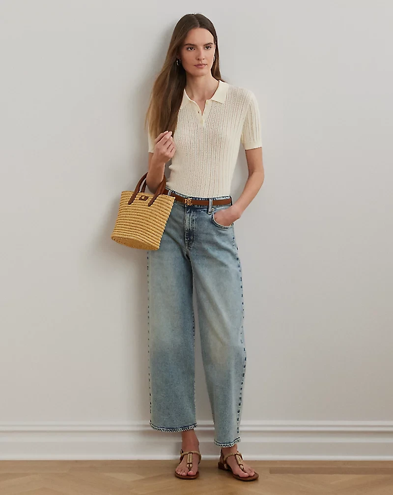 High-Rise Wide-Leg Cropped Jean