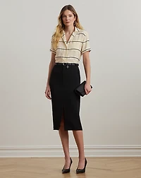 Striped Short-Sleeve Camp Shirt