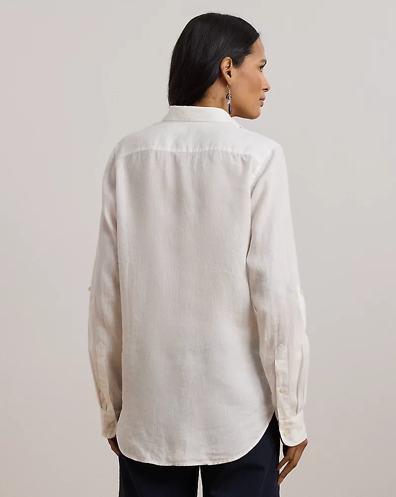 Relaxed Fit Print Roll-Tab Sleeve Shirt