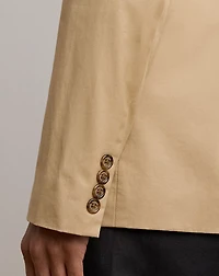 Double-Breasted Cotton Twill Blazer