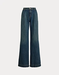 High-Rise Pleated Wide-Leg Jean