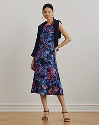 Print Twist-Front Jersey Dress
