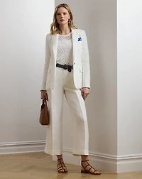 Linen-Blend Twill Blazer