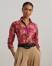 Relaxed Fit Floral Linen Shirt