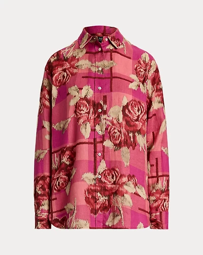 Relaxed Fit Floral Linen Shirt