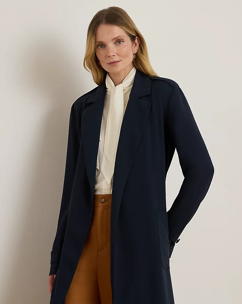 Double-Faced Georgette Wrap Coat