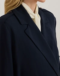 Double-Faced Georgette Wrap Coat