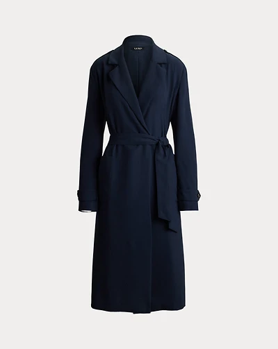 Double-Faced Georgette Wrap Coat