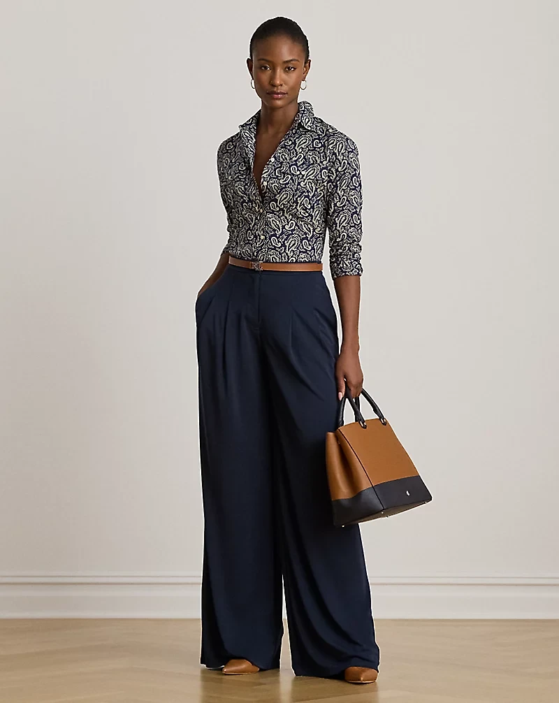 Classic Fit Paisley Cotton Voile Shirt