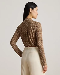 Slim Fit Geo-Print Jersey Shirt