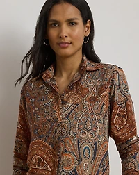 Classic Fit Paisley Crepe Shirt