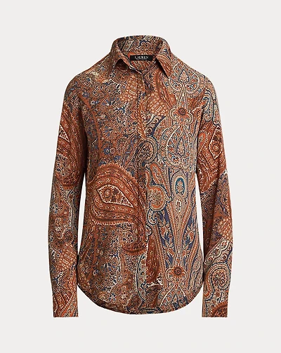 Classic Fit Paisley Crepe Shirt