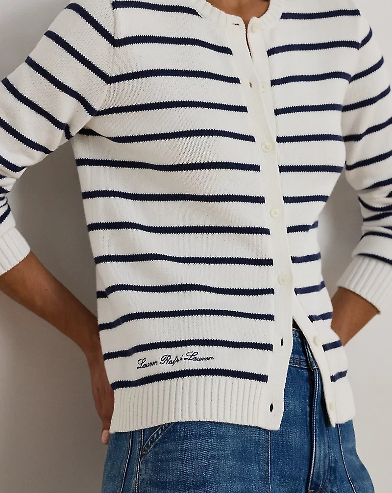 Striped Cotton Cardigan