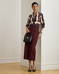 Classic Fit Equestrian-Print Twill Shirt