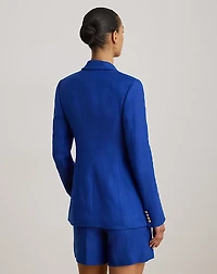 Double-Breasted Linen-Cotton Blazer