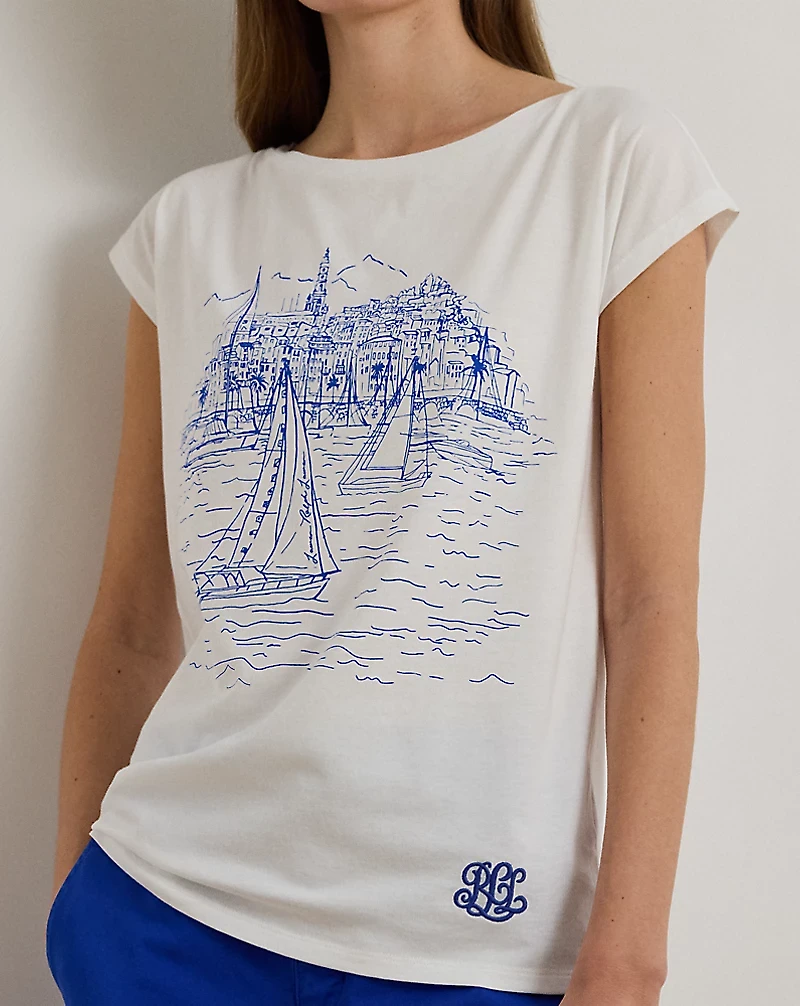 Graphic Cotton-Modal Jersey Tee