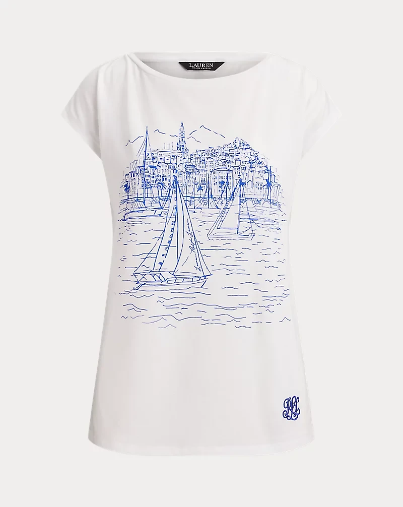Graphic Cotton-Modal Jersey Tee