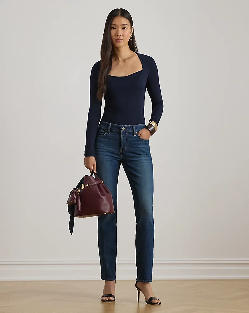 Mid-Rise Straight Ankle Jean