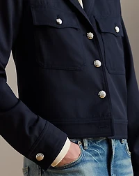 Cropped Wool-Blend Twill Jacket