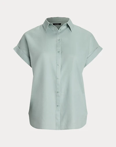 Relaxed Fit Linen Short-Sleeve Shirt