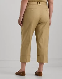 Double-Faced Stretch Cotton Ankle Pant
