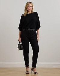 Cotton-Blend Dolman-Sleeve Sweater