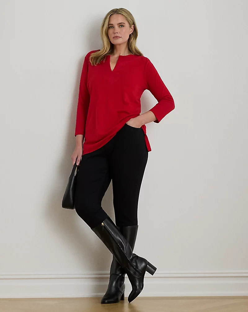 Cotton Jersey Three-Quarter-Sleeve Tunic