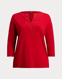Cotton Jersey Three-Quarter-Sleeve Tunic