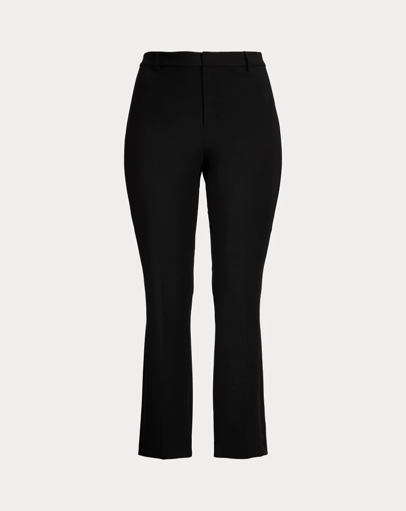 Satin-Trim Double-Faced Crepe Pant