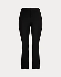 Satin-Trim Double-Faced Crepe Pant