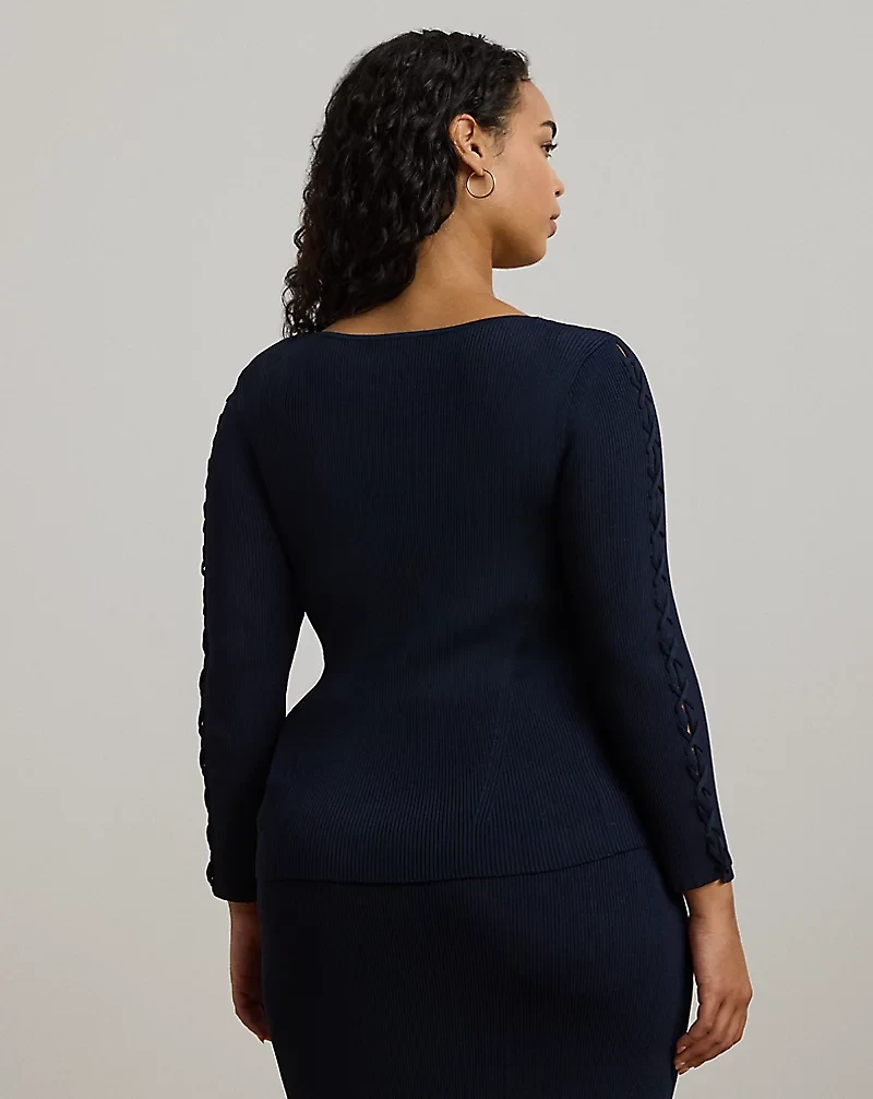 Rib-Knit Boatneck Sweater