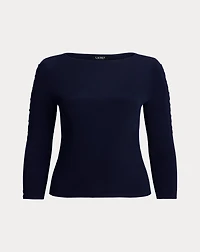 Rib-Knit Boatneck Sweater