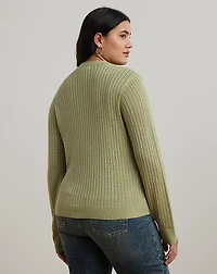 Metallic Linen-Blend Rib-Knit Cardigan