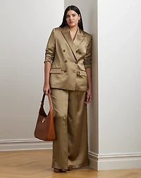 Satin Charmeuse Wide-Leg Pant
