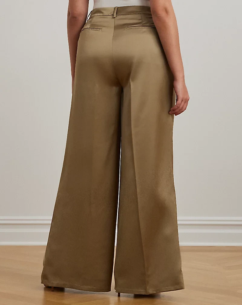 Satin Charmeuse Wide-Leg Pant